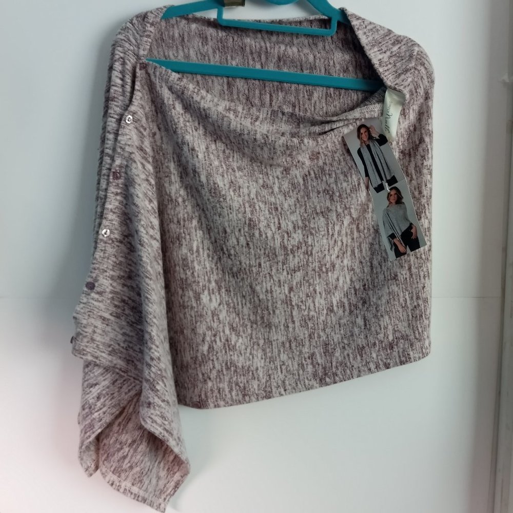 Simply Noelle NWT Soft Burgundy 5-way Wrap OS